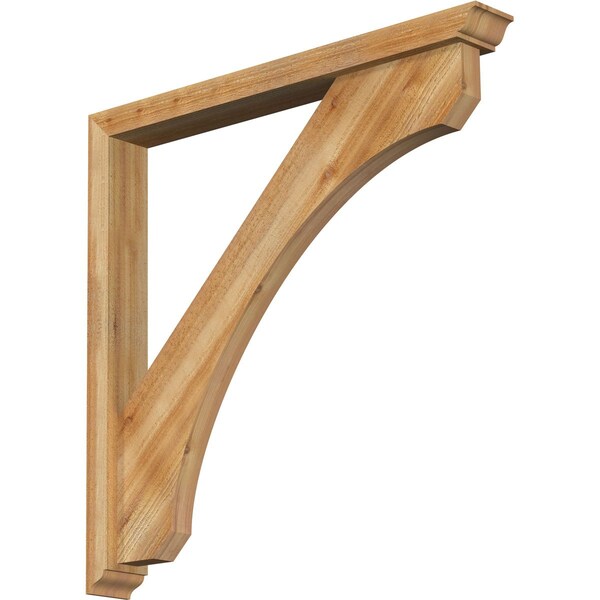 Ekena Millwork Legacy Traditional Rough Sawn Bracket w/ Offset Brace, Western Red Cedar, 4"W x 34"D x 34"H BKT0402X34X34LEC01RWR - main